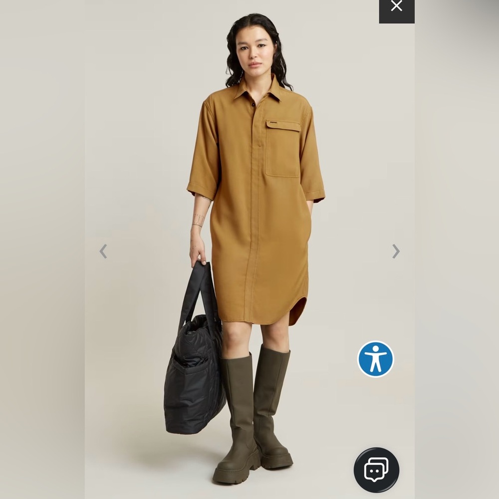 G-STAR • Women’s Cargo Beige Tunic Dress XS NWT